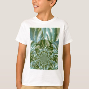 Eco Green Camo Kaleidoscope Art Print Design T-shirt