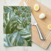 Eco Green Camo Kaleidoscope Art Print Design Theedoek (Quarter Fold)