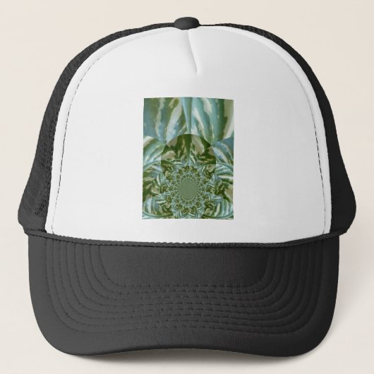 Eco Green Camo Kaleidoscope Art Print Design Trucker Pet (Voorkant)