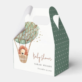 Eco Green Hot Air ballon Lion Magisch Baby shower Bedankdoosjes