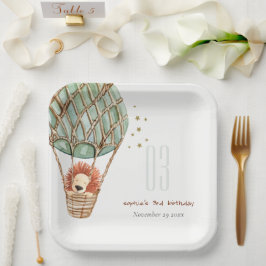 Eco Green Hot Air ballon Lion Papieren Bordje