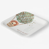 Eco Green Hot Air ballon Lion Papieren Bordje (Gebogen)