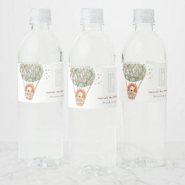 Eco Green Hot Air ballon Lion Waterfles Etiket