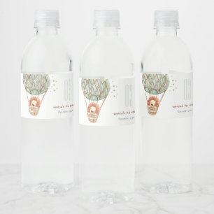 Eco Green Hot Air ballon Lion Waterfles Etiket