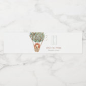 Eco Green Hot Air ballon Lion Waterfles Etiket (Enkel label)