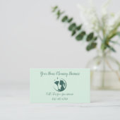 Eco Green Maid Schoonmaakhuis QR Code Sparkling Visitekaartje (Staand voorkant)
