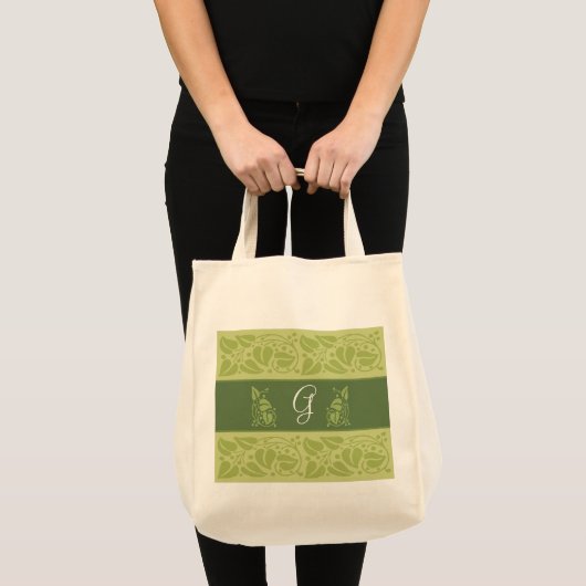Eco Green Monogram Grocery Tas (Voorkant (product))