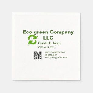 Eco groene bedrijfsnaam q r code website e-mail de servet