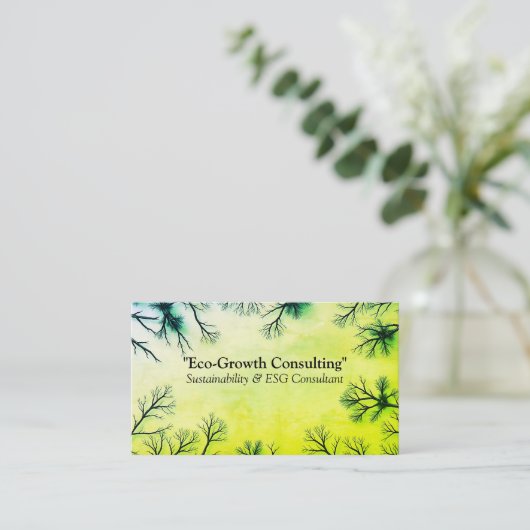 Eco-Growth Business Card Visitekaartje (Staand voorkant)