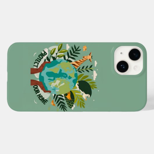 🌍💚 Eco Guardian: Bescherm onze 🐘 van de huistel Case-Mate iPhone Case (Achterkant (horizontaal))