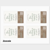 Eco Handgemaakte Minimal Natural Salie Groen Bruin Rechthoekige Sticker (Vel)