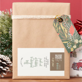 Eco Handgemaakte Minimal Natural Salie Groen Bruin Rechthoekige Sticker