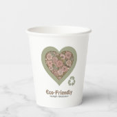 Eco & hartvriendelijke liefde papieren bekers (Achterkant)