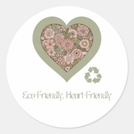 Eco & hartvriendelijke liefde ronde sticker