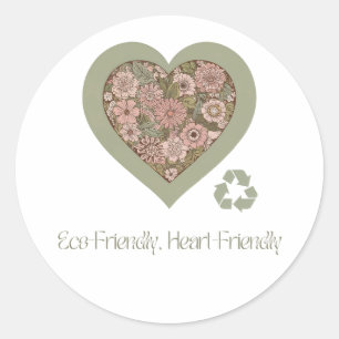 Eco & hartvriendelijke liefde ronde sticker
