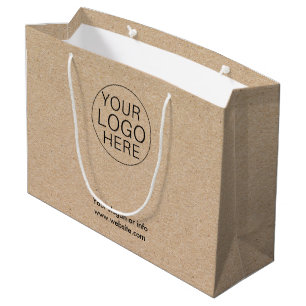Eco Kraft Custom Logo Gift Bag voor Bedrijven Groot Cadeauzakje