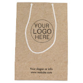 Eco Kraft Custom Logo Gift Bag voor Bedrijven Medium Cadeauzakje (Achterkant)