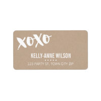 ECO KRAFT LOOK schattig borsteltype xoxo wit