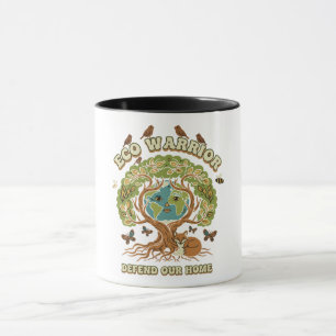 Eco Krijger Retro Natuur Boom & Aarddag Mok