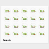 Eco-liefde Ronde Sticker (Vel)