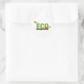 Eco-liefde Ronde Sticker (Tas)