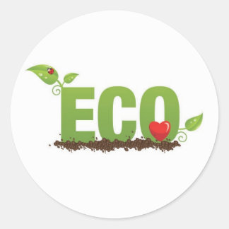 Eco-liefde Ronde Sticker
