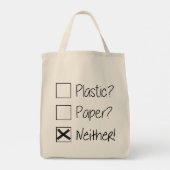 Eco-liefhebbers geen plastische kerrie tote bag (Achterkant)