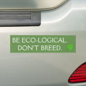 Eco-logische bumpersticker zijn (Op auto)