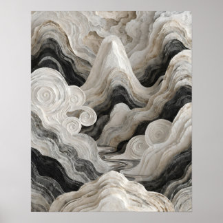 Eco-minimalistische wandkunst  poster
