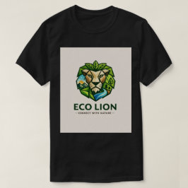 Eco-Natuur Geometrische Leeuw T-shirt