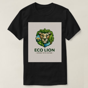 Eco-Natuur Geometrische Leeuw T-shirt