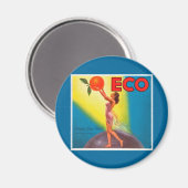  Eco Oranje Etiket Magneet (Voorkant / Achterkant)