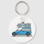 Eco Pick Up Camper Blue Sleutelhanger (Voorkant)