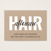 Eco Premium Kraft Hair Colour Aftercare Visitekaartje (Voorkant)