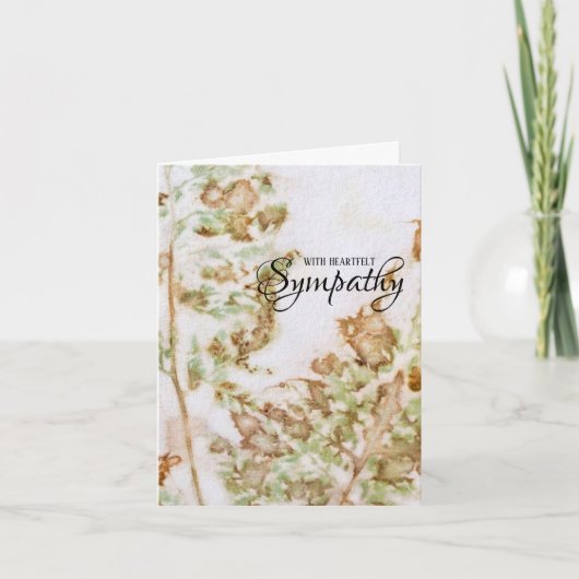 Eco Print Sympathy Card Kaart (Voorkant)