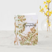 Eco Print Sympathy Card Kaart (Gele Bloem)