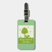 Eco Quote Leven in harmonie met Natuur Bagagelabel (Voorkant verticaal)