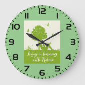 Eco Quote Leven in harmonie met Natuur Grote Klok (Voorkant)