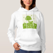 Eco Quote Leven in harmonie met Natuur Hoodie (Voorkant)