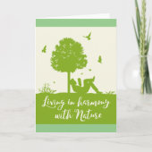 Eco Quote Leven in harmonie met Natuur Kaart (Voorkant)