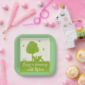 Eco Quote Leven in harmonie met Natuur Papieren Bordje (Feest)