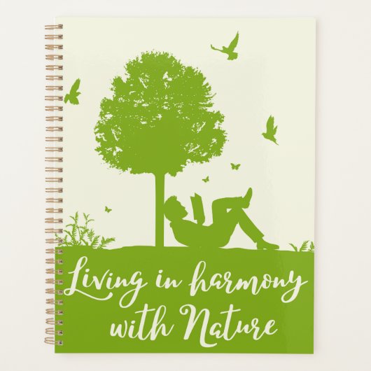 Eco Quote Leven in harmonie met Natuur Planner (Voorkant)