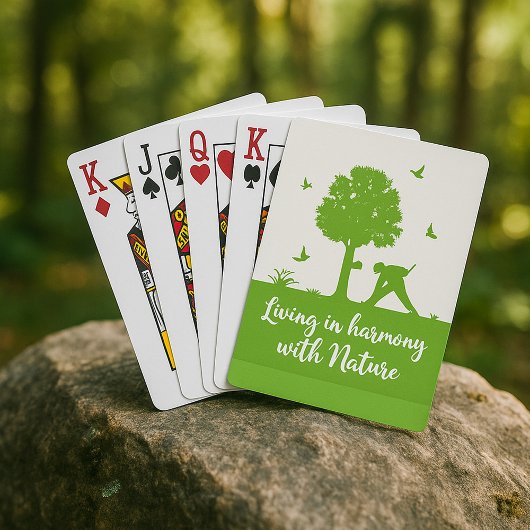 Eco Quote Leven in harmonie met Natuur Pokerkaarten