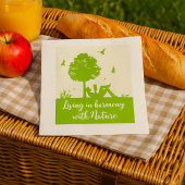 Eco Quote Leven in harmonie met Natuur Servet
