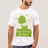 Eco Quote Leven in harmonie met Natuur T-shirt (Voorkant)
