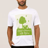 Eco Quote Leven in harmonie met Natuur T-shirt (Voorkant)
