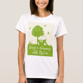Eco Quote Leven in harmonie met Natuur T-shirt (Voorkant)