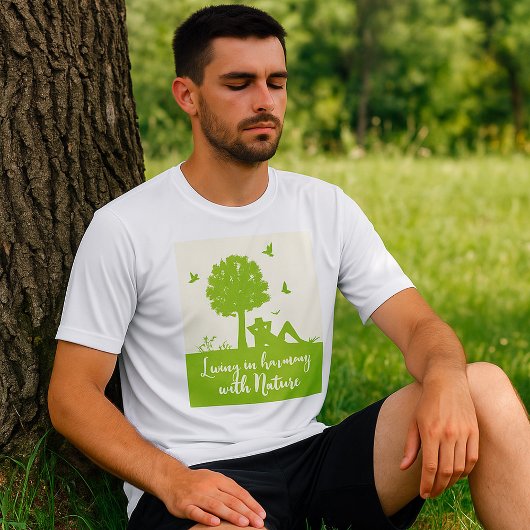 Eco Quote Leven in harmonie met Natuur T-shirt