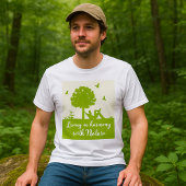 Eco Quote Leven in harmonie met Natuur T-shirt