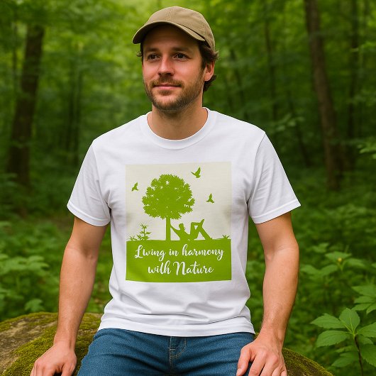Eco Quote Leven in harmonie met Natuur T-shirt
